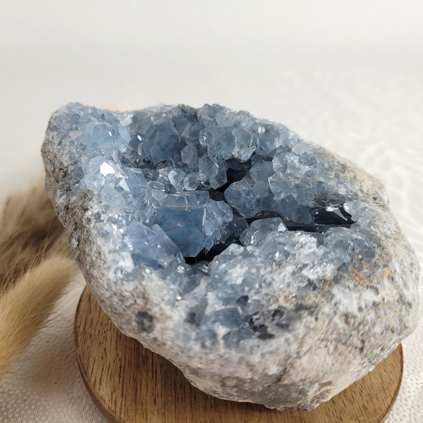 Coelestin Kristalldruse Kristallgeode 11 x 9 cm, 797g