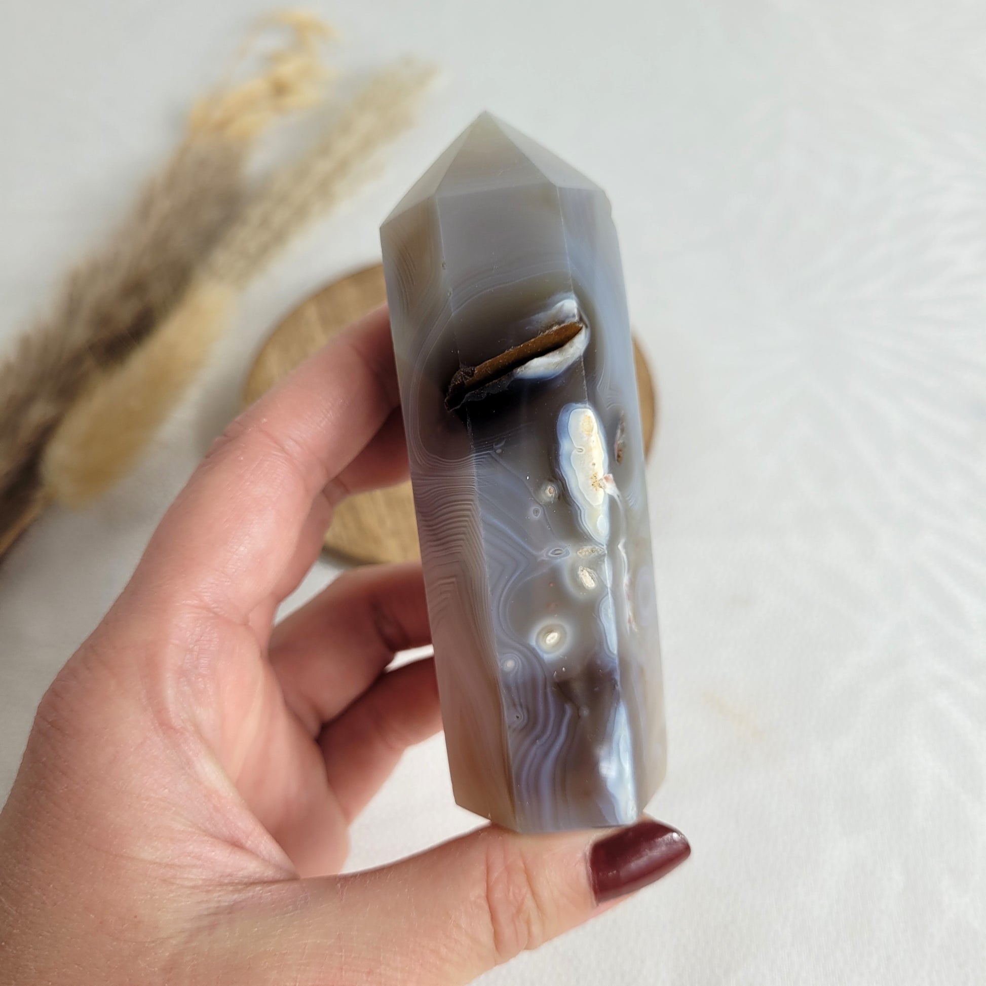 Achat Turm Achat Spitze geschliffen