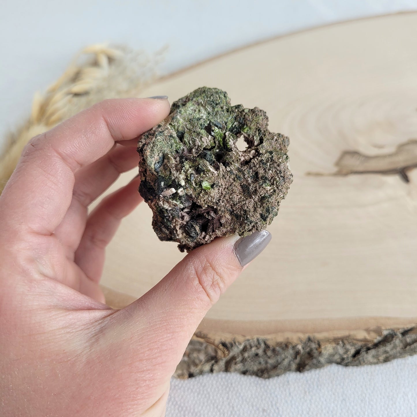 Sphalerit Epidot Kristallstufe