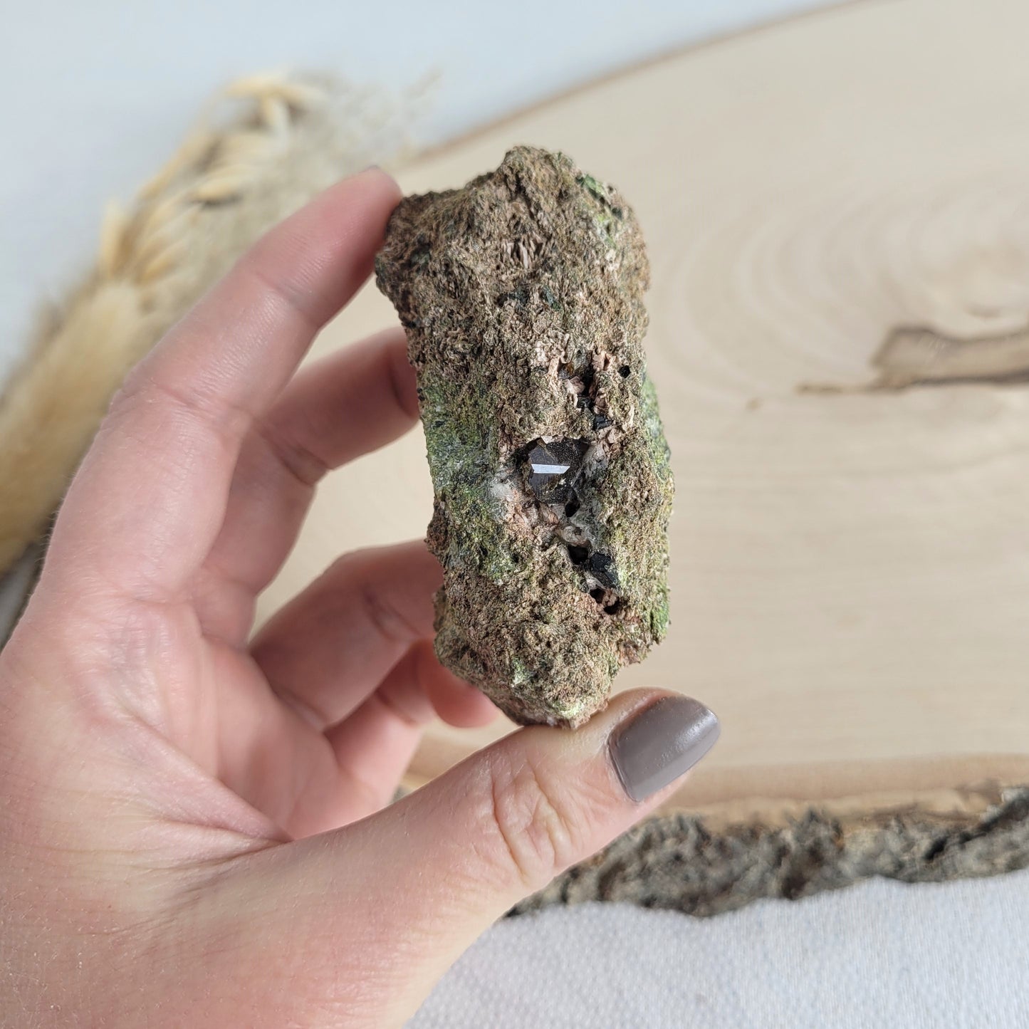 Sphalerit Epidot Kristallstufe