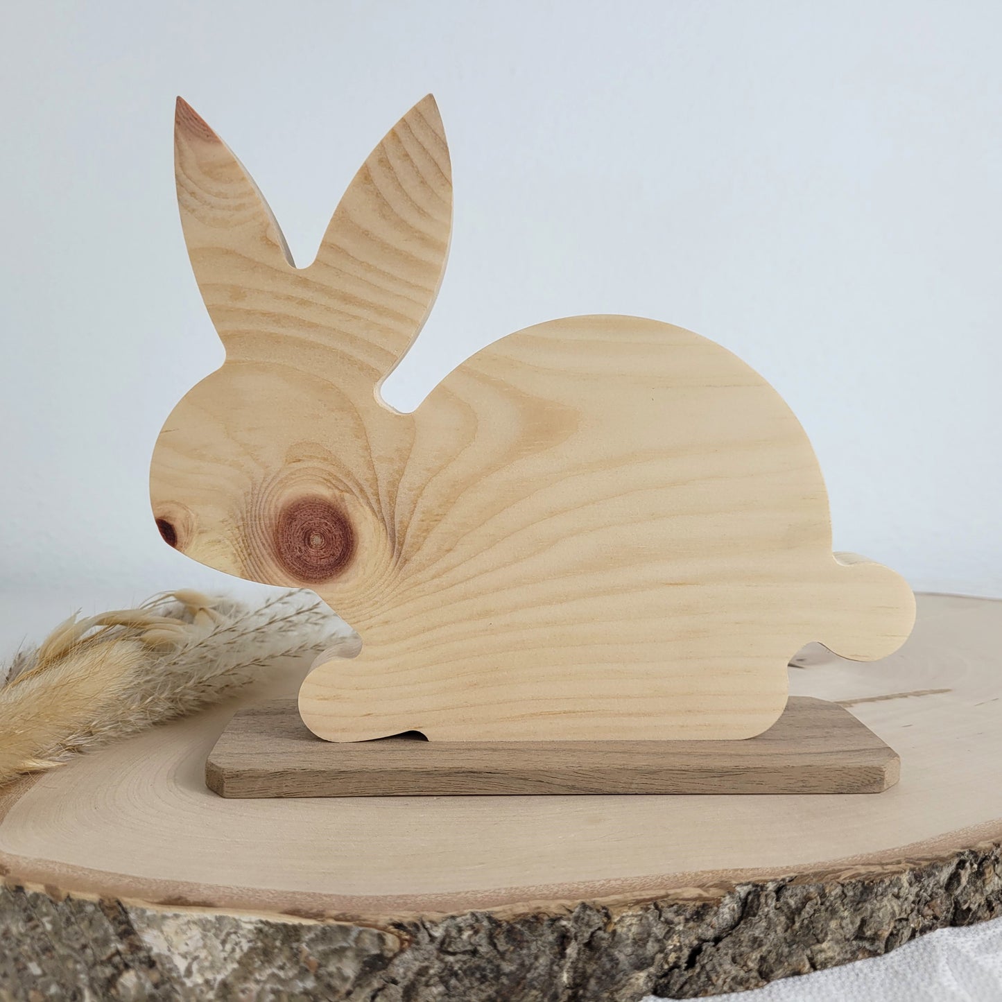 Zirbenholz Osterhase Osterdekoration