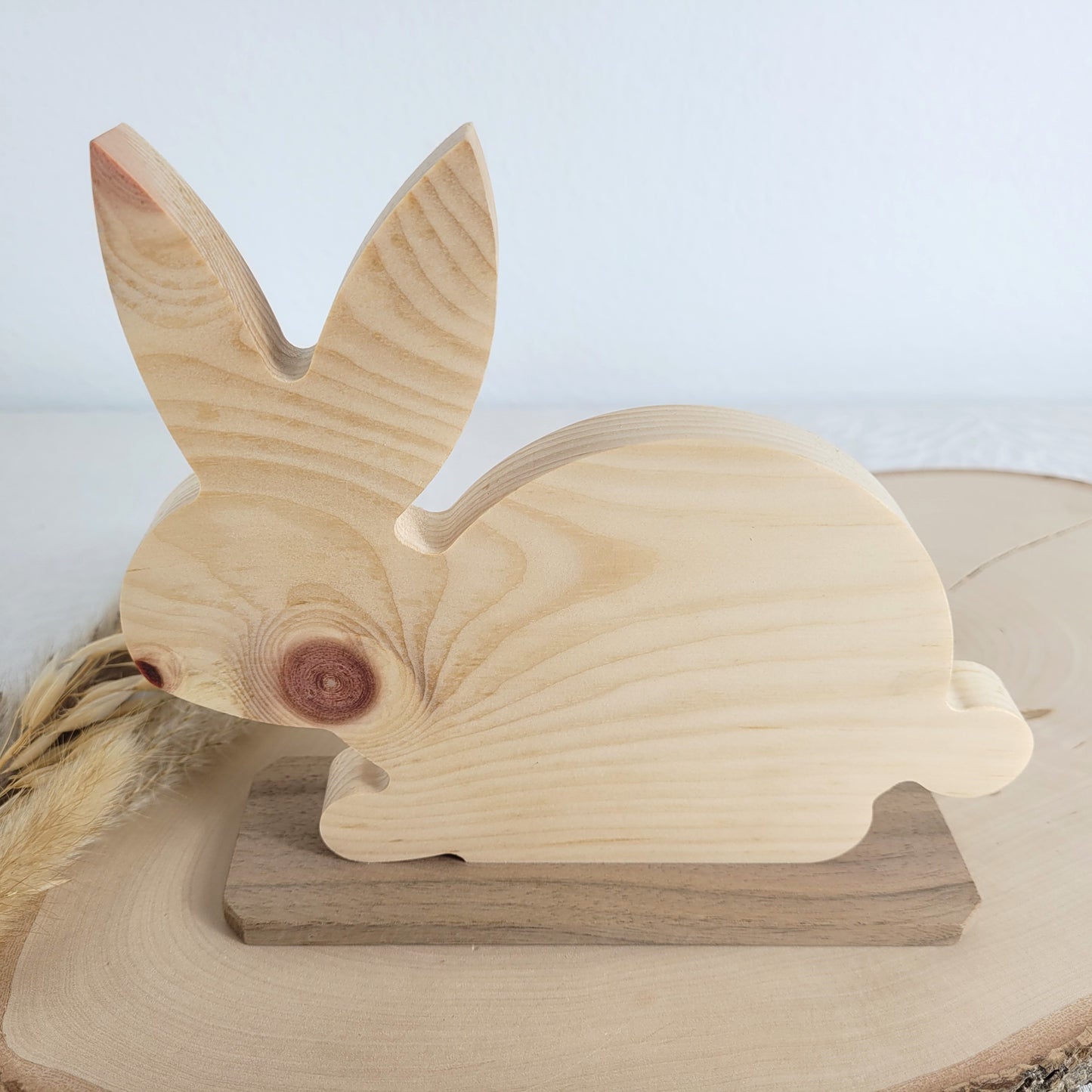Zirbenholz Osterhase Osterdekoration