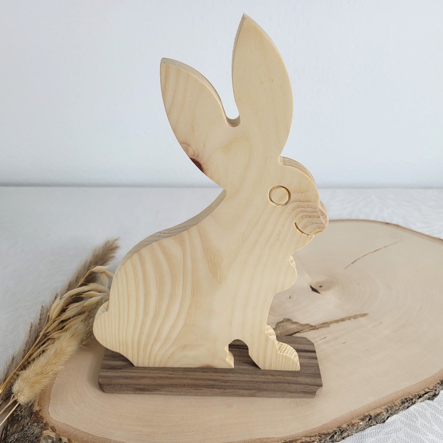 Zirbenholz Osterhase Osterdekoration