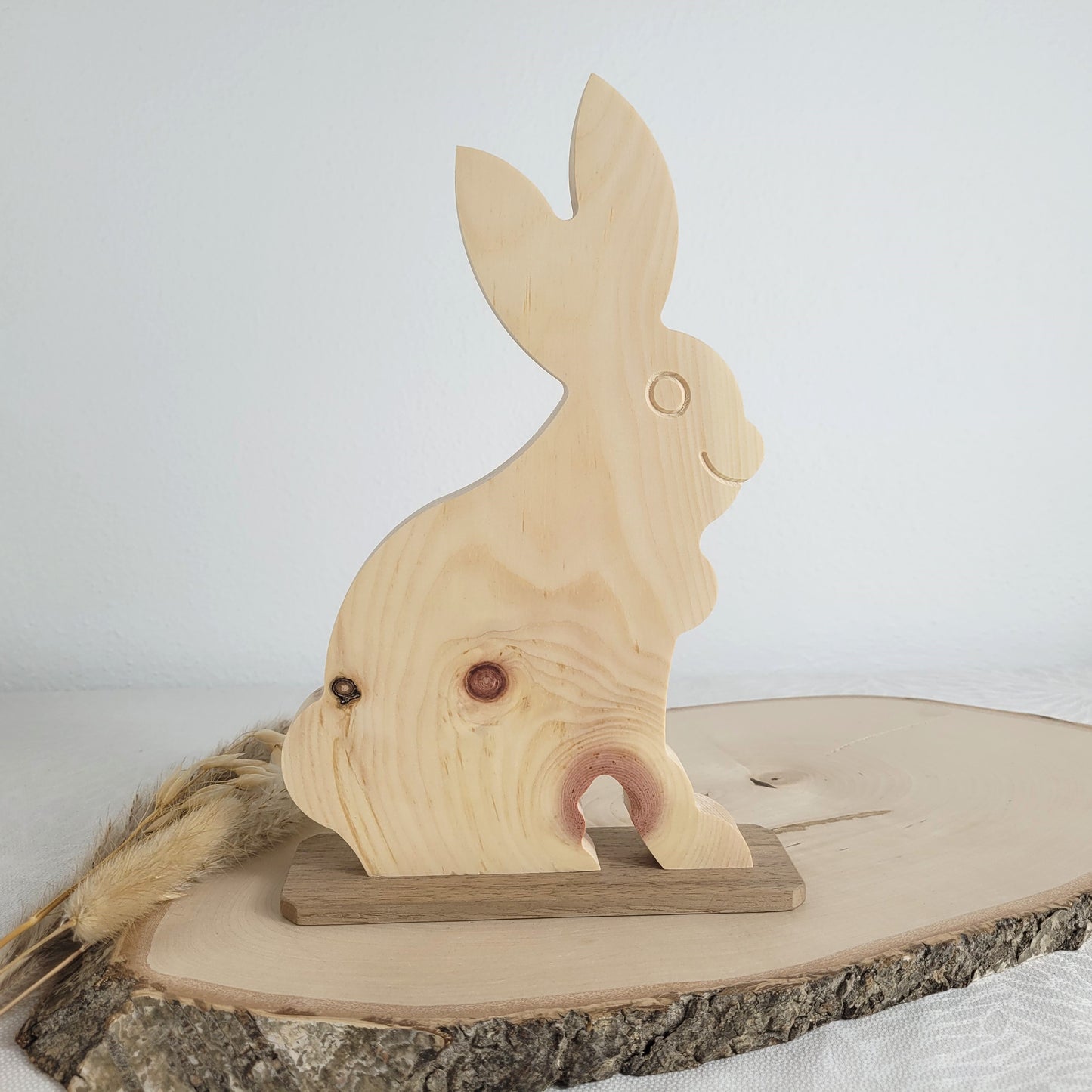 Zirbenholz Osterhase Osterdekoration