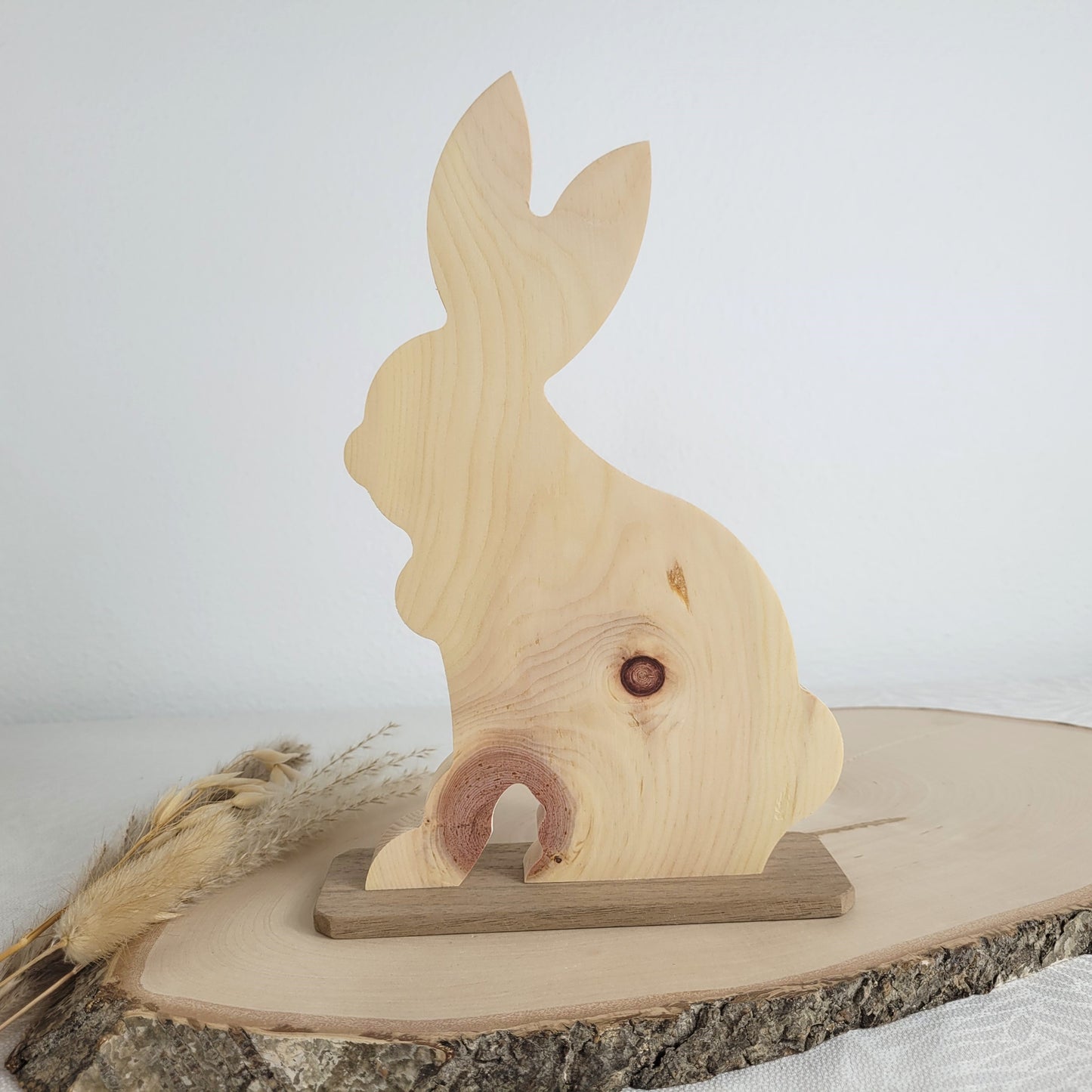 Zirbenholz Osterhase Osterdekoration