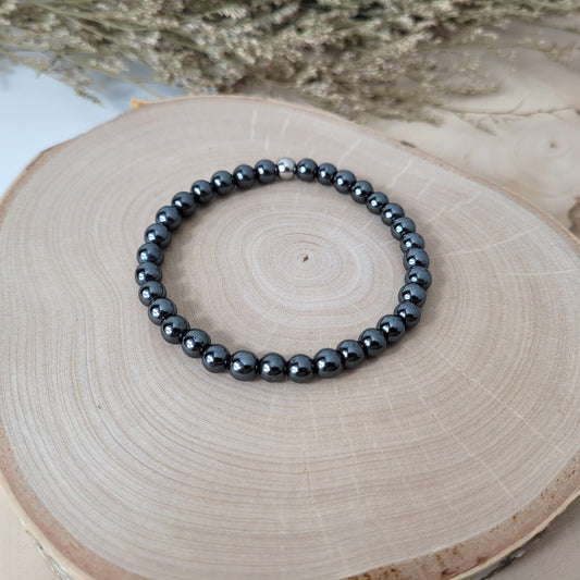 Hämatit Armband Kugeln 6 mm