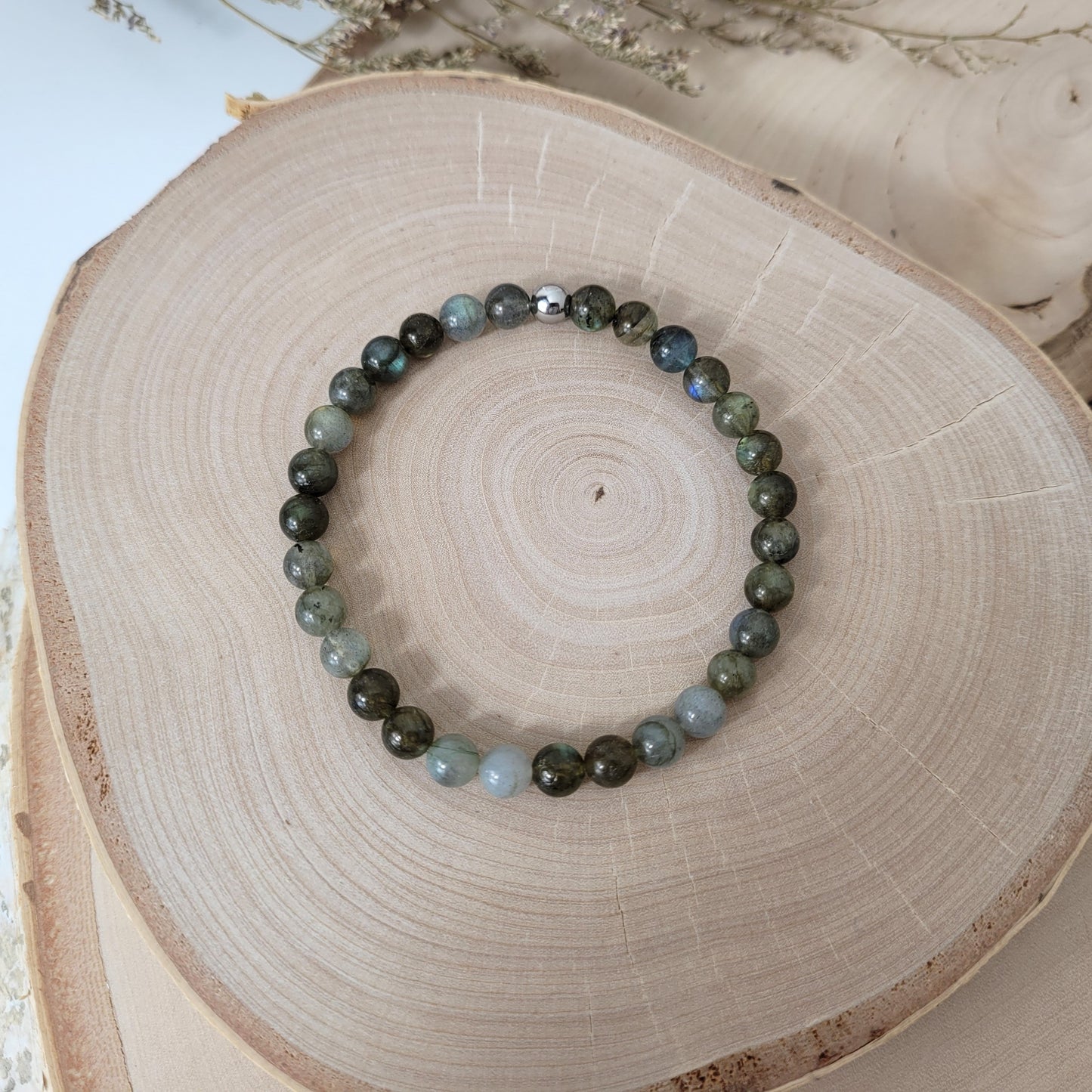 Labradorit Armband Kugeln 6mm