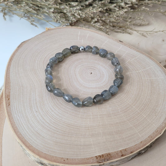 Labradorit Armband Pebbles Trommelsteine 8 mm