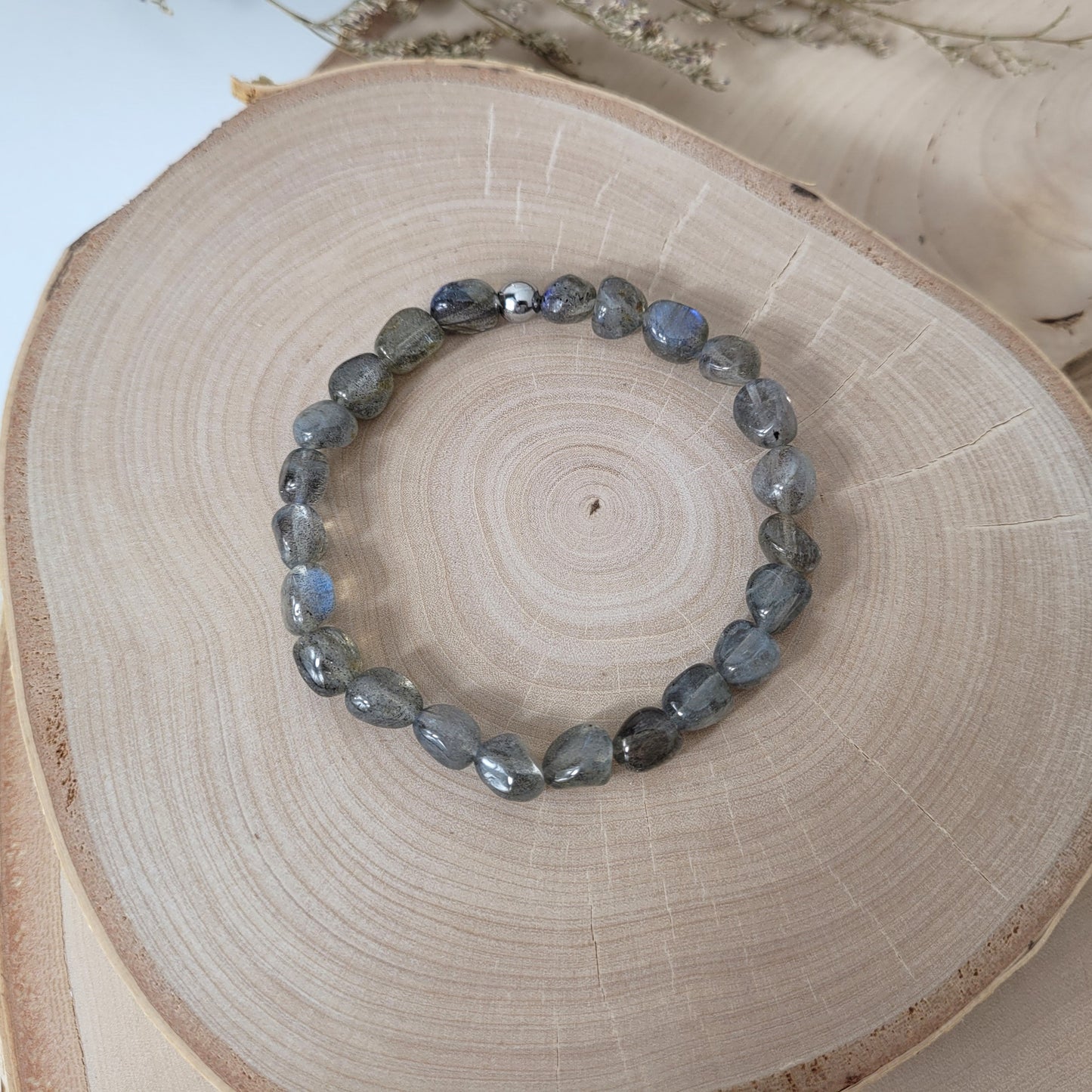 Labradorit Armband Pebbles Trommelsteine 8 mm