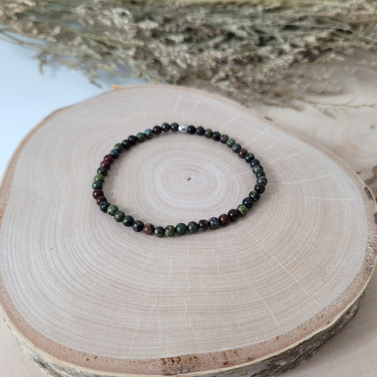 Drachenjaspis Armband Kugeln 4mm