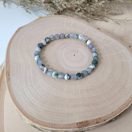 Baumachat Armband Kugeln 6mm