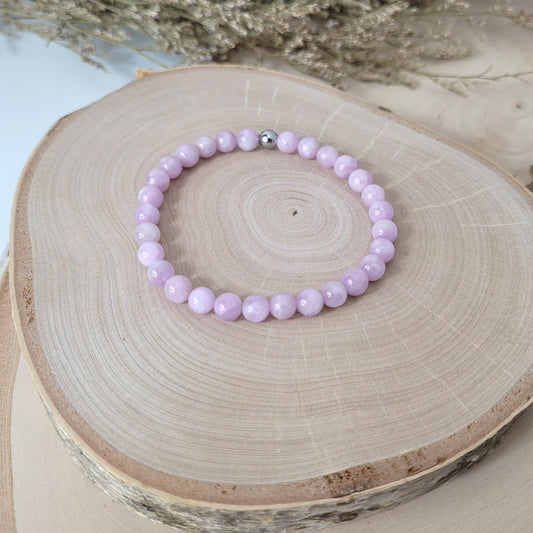 Kunzit Armband Kugeln 6 mm