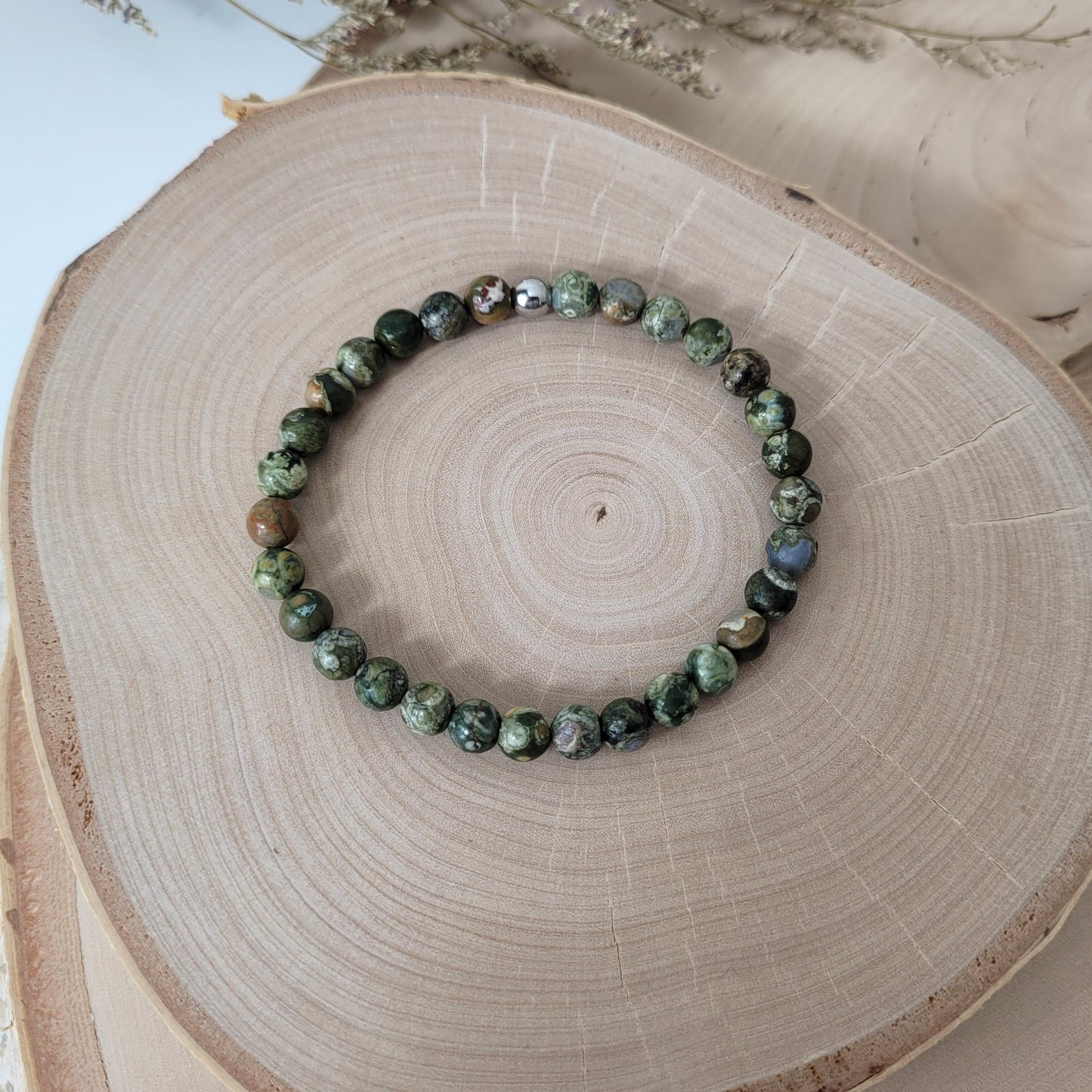 Rhyolith Armband Kugeln 6mm