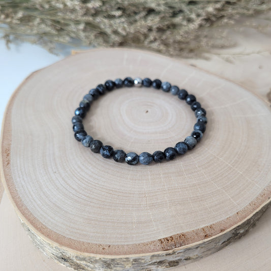 Larvikit Armband Kugeln facettiert 6mm