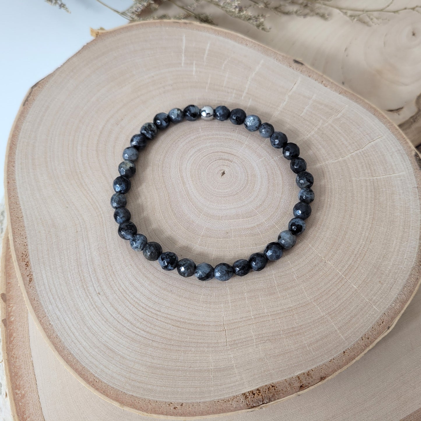 Larvikit Armband Kugeln facettiert 6mm