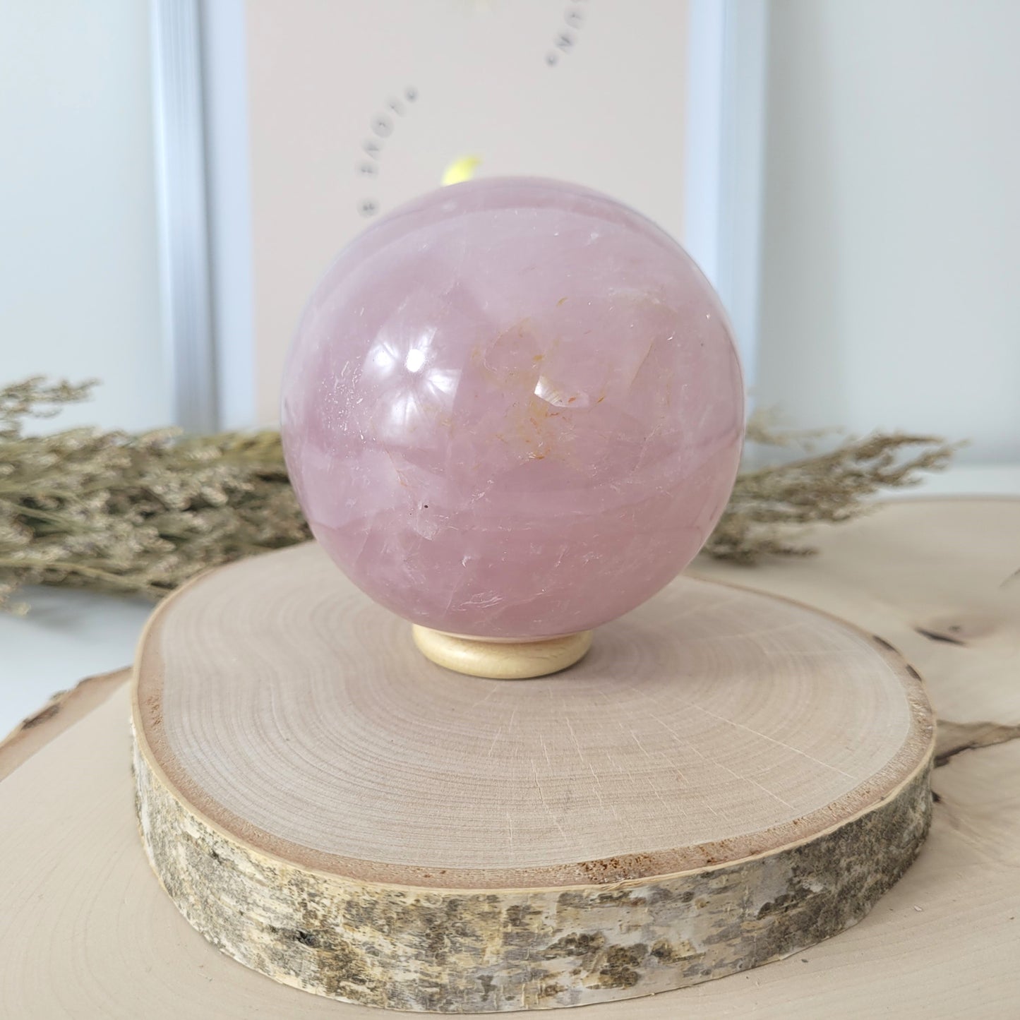 Rosenquarz Sternrosenquarz Kugel 8,3 cm Durchmesser, 817g