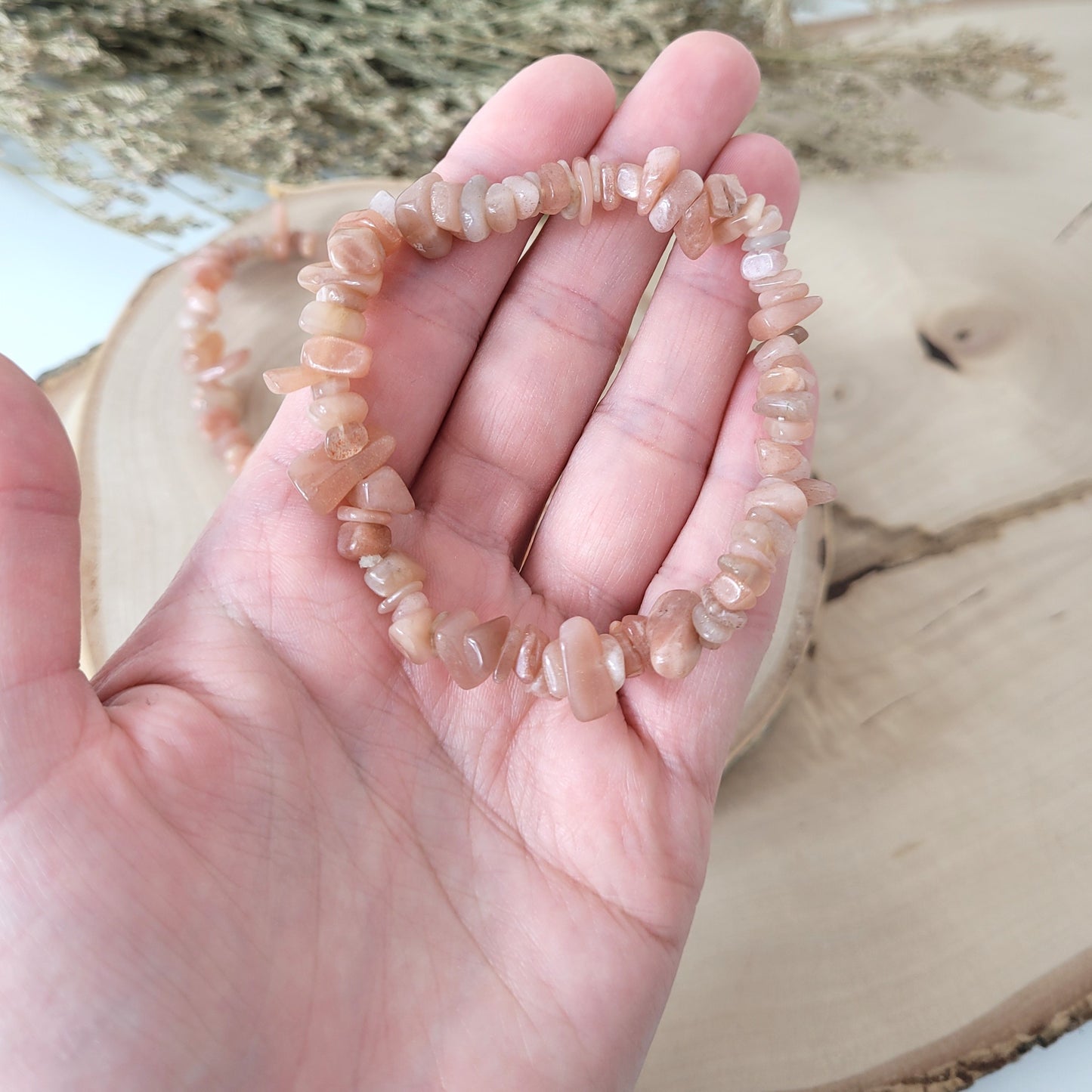 Splitterarmband Mondstein