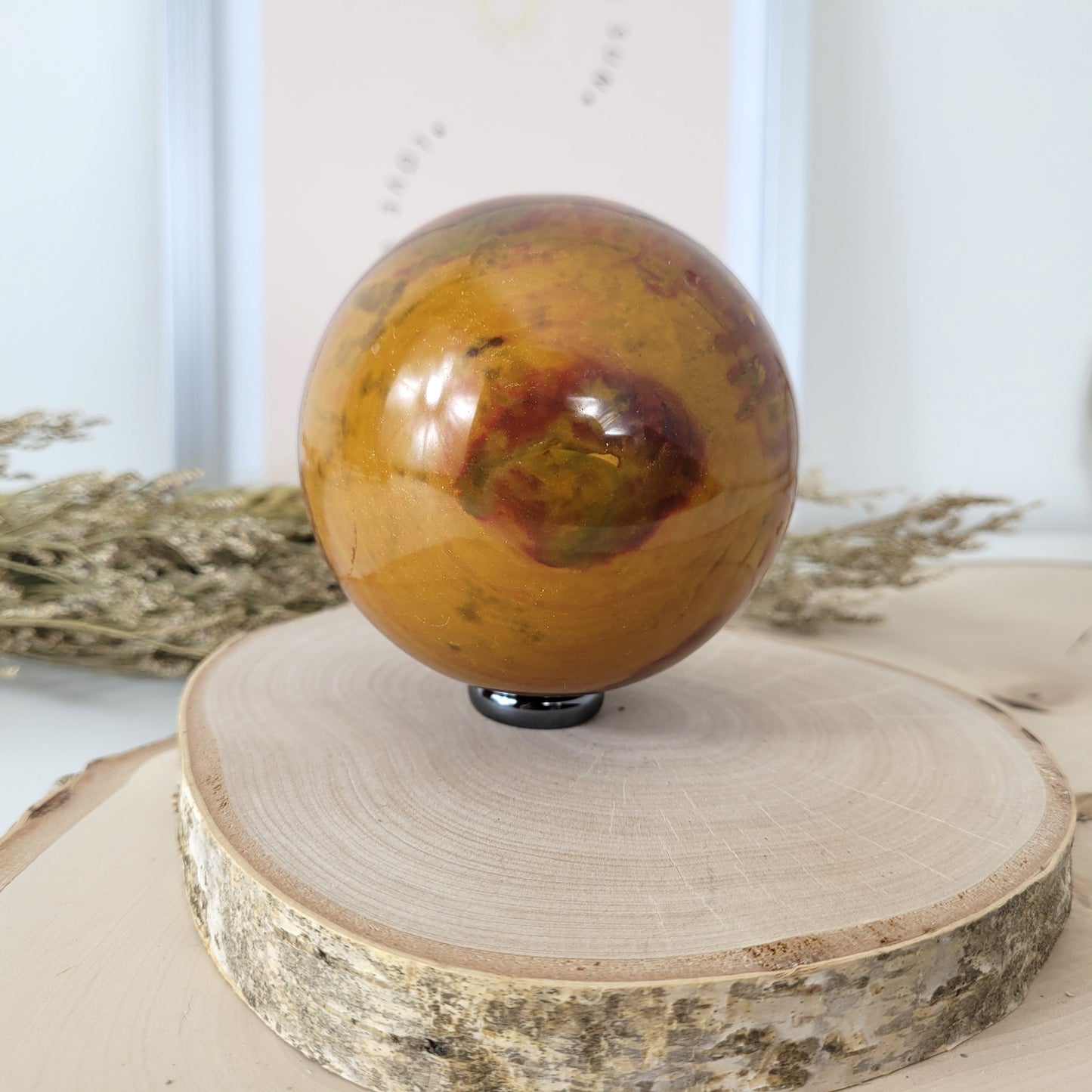 Ozean Jaspis Kugel 8,3cm Durchmesser, 802g