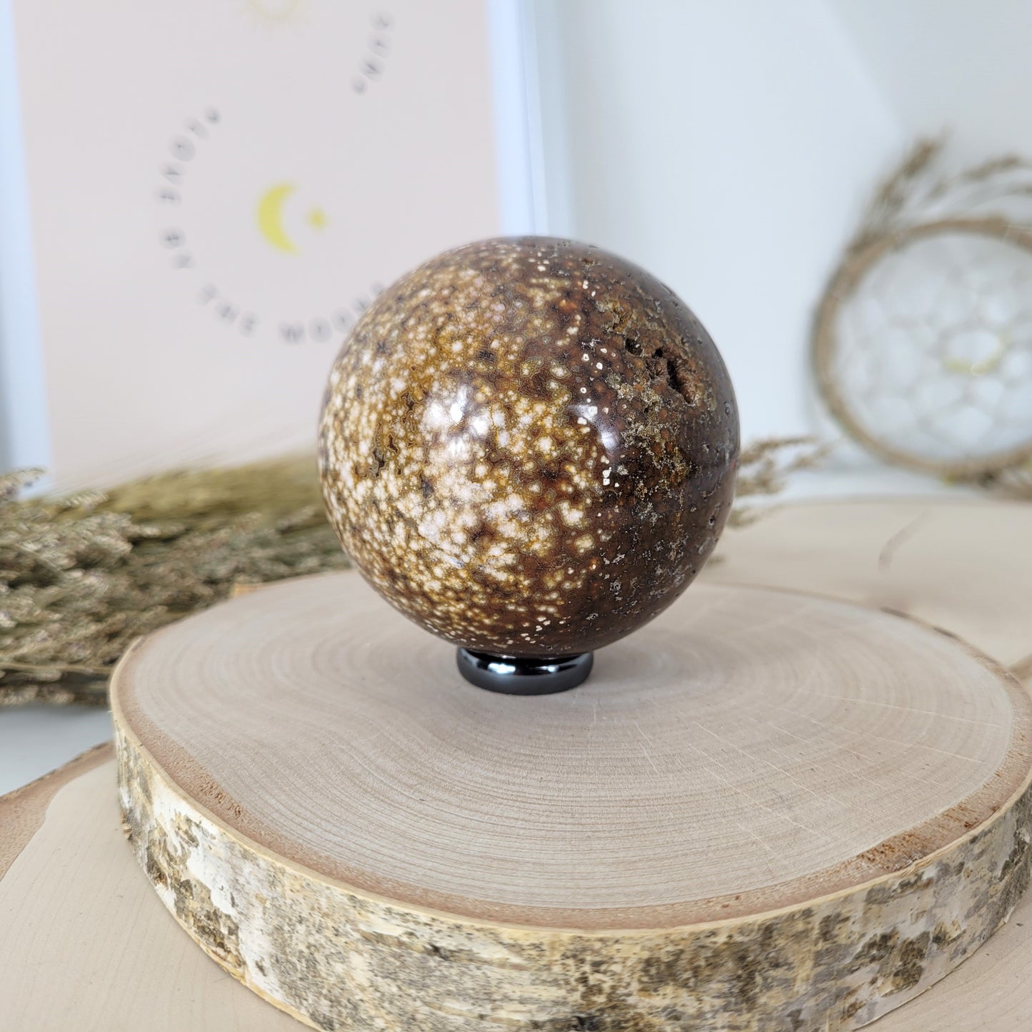 Ozean Jaspis Kugel 6,8cm Durchmesser, 432g