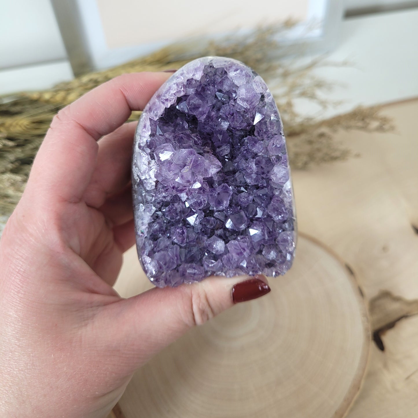 Amethyst Kristalldruse 7,1 x 5,7cm, 274g
