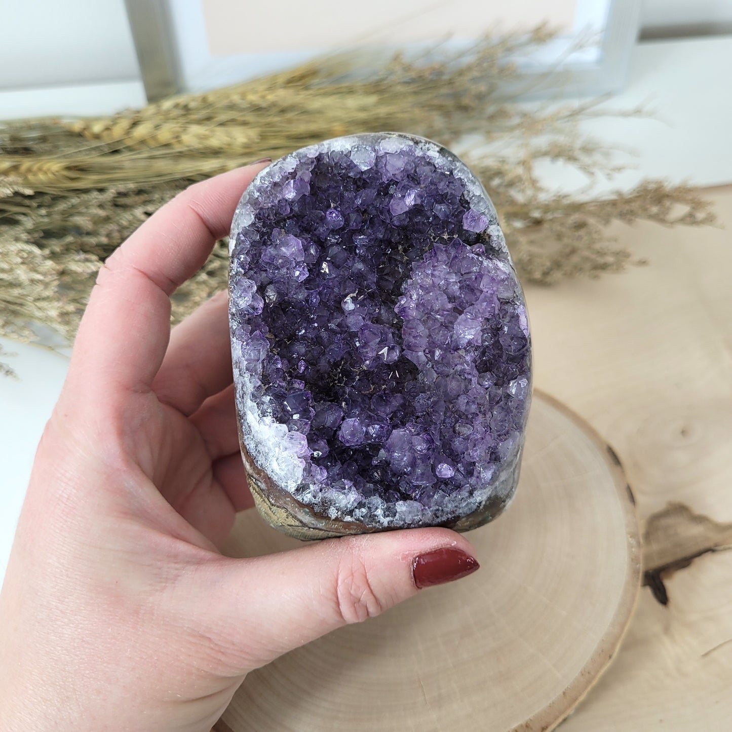 Amethyst Kristalldruse 8,1 x 6,1cm, 529g