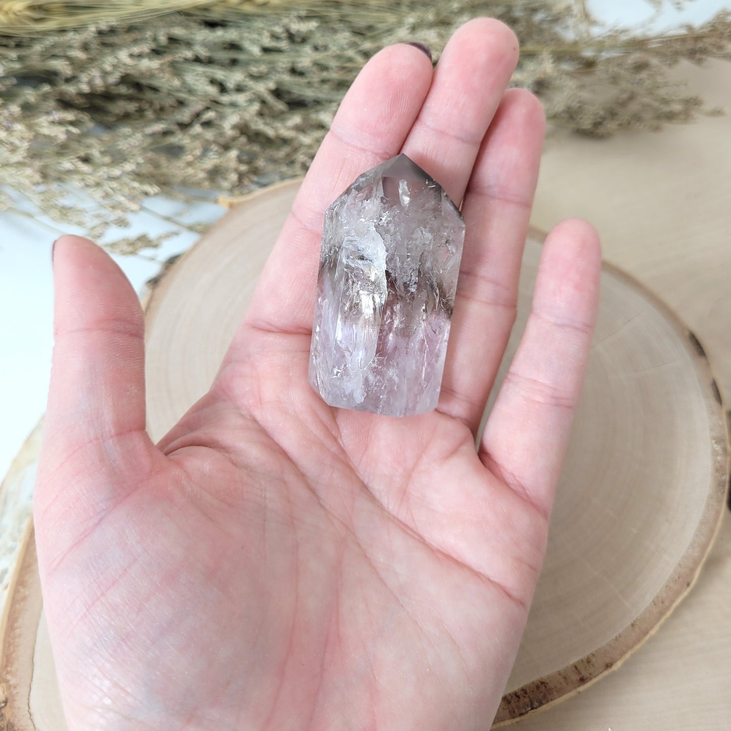 Amethyst mit Rauchquarz Spitze 4,7 x 2,6cm, 39g