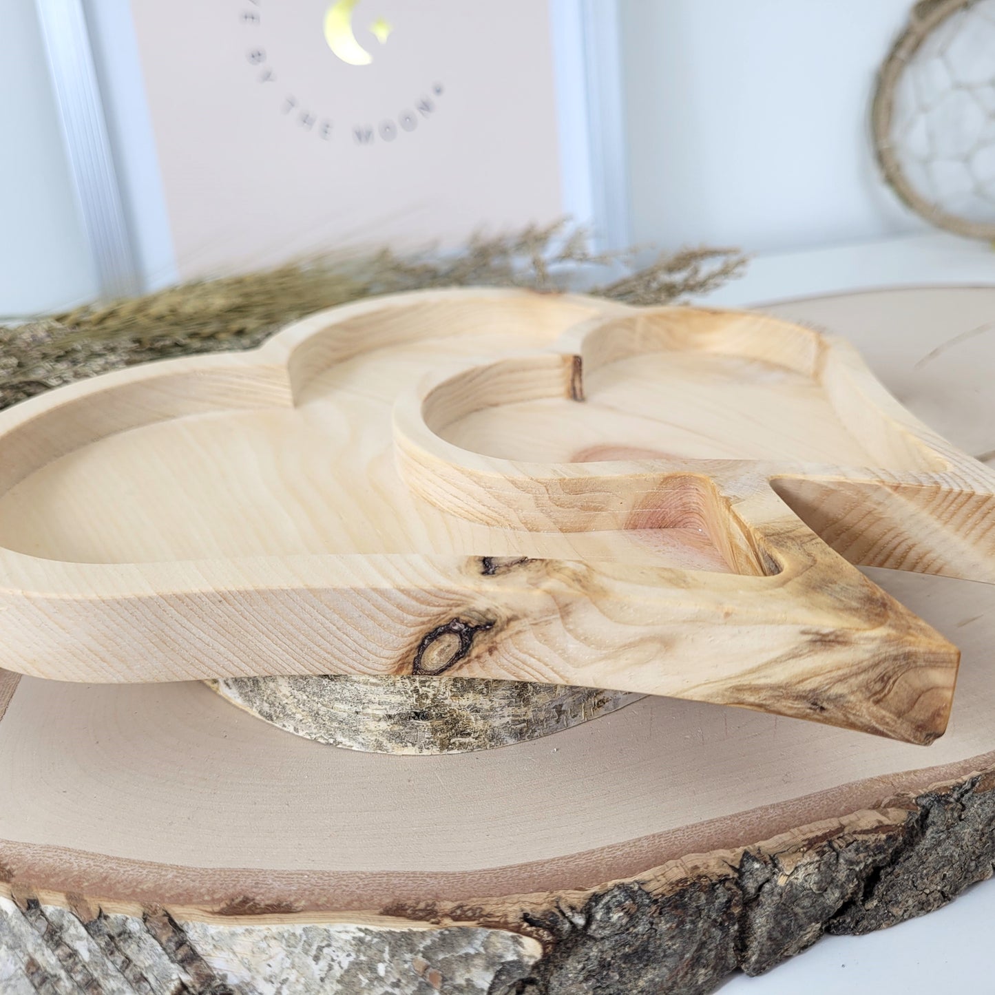 Zirbenholz Schale Doppelherz 18 x 18cm