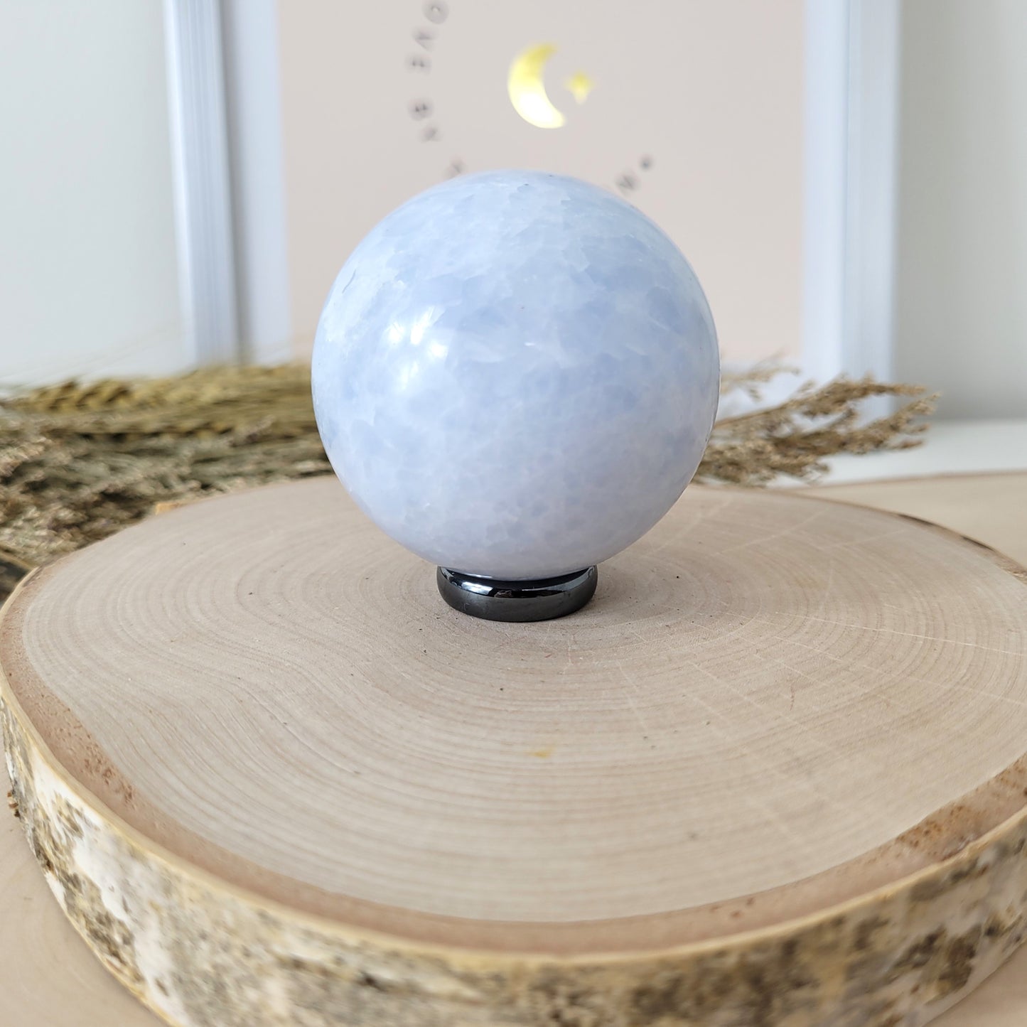 Blauer Calcit Kugel 5,5cm Durchmesser, 249g