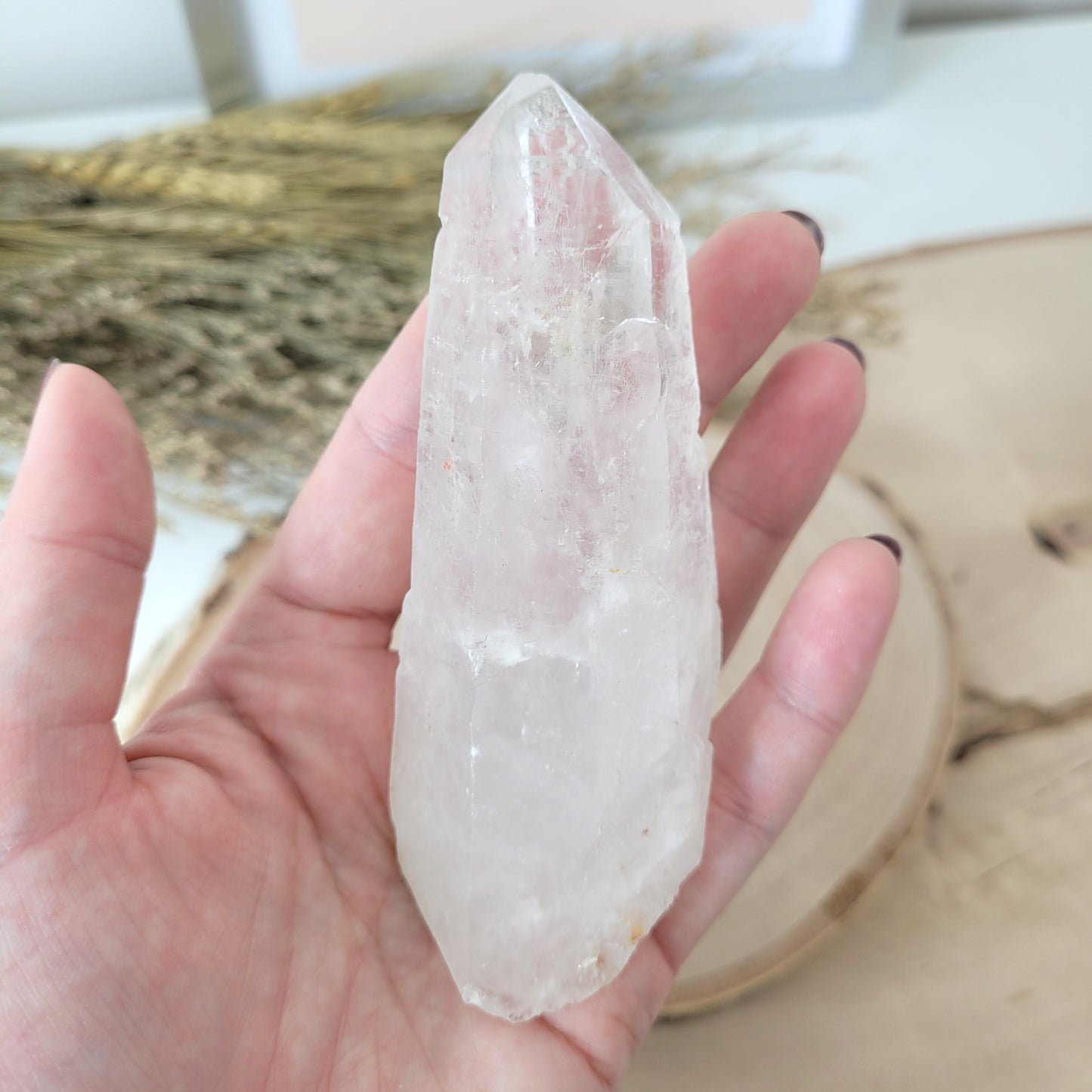 Lemurien Bergkristall Naturspitze Rohkristall 10 x 3,7cm