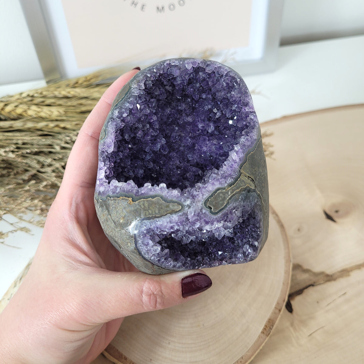 Amethyst Kristalldruse 9,3 x 8,3cm, 637g, Uruguay Amethyst