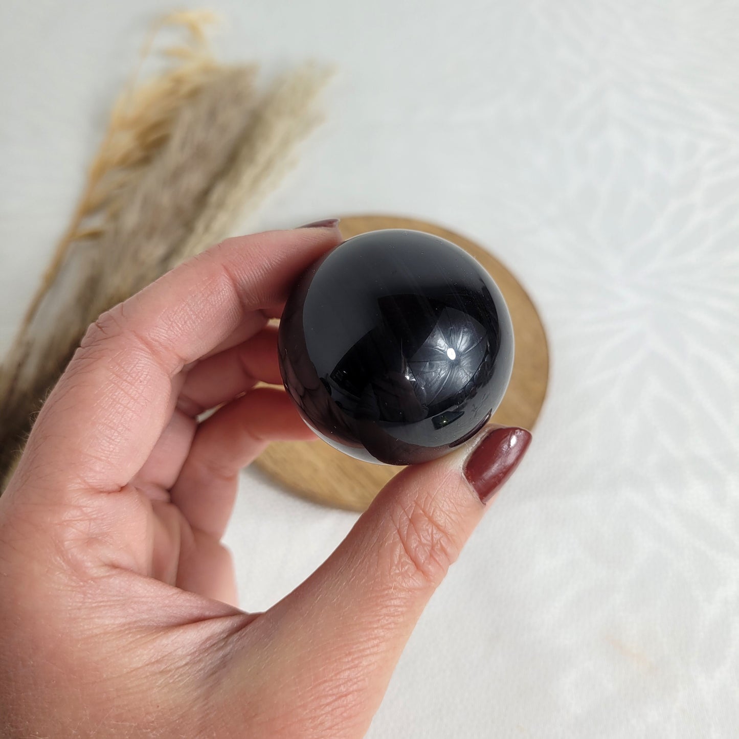 Lamellen Obsidian Kugel