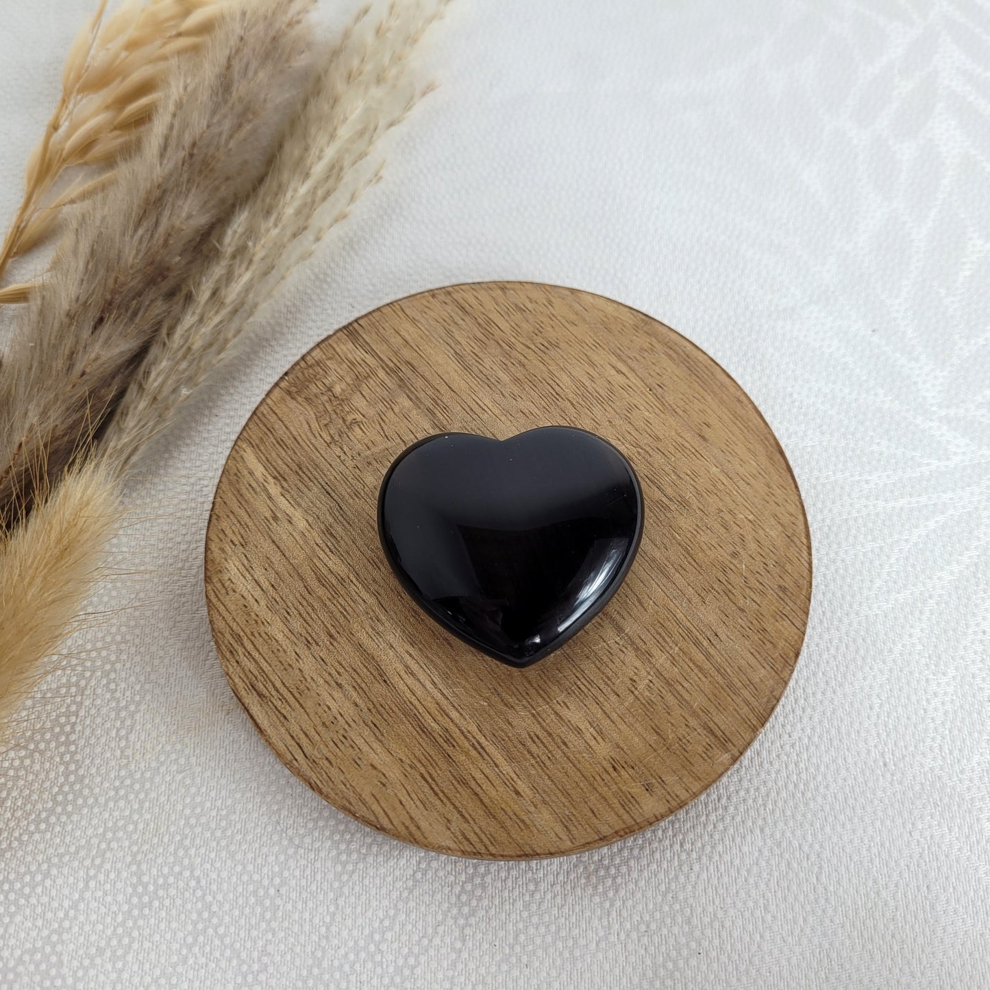Lamellen Obsidian Herz
