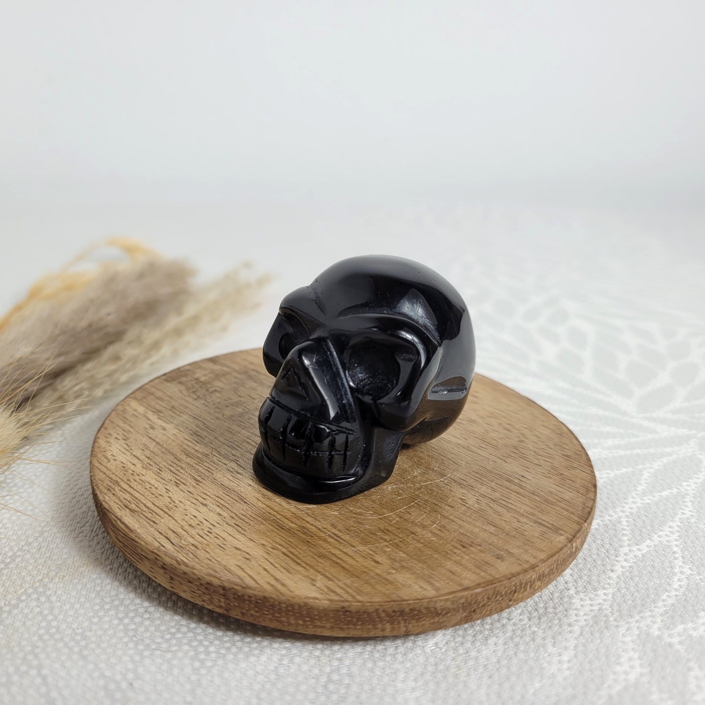 Lamellen Obsidian Kristallschädel