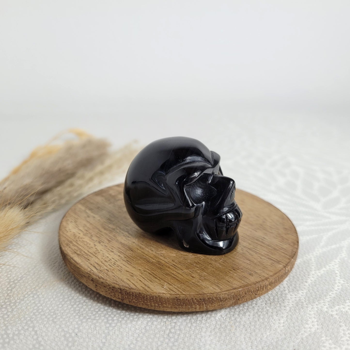 Lamellen Obsidian Kristallschädel