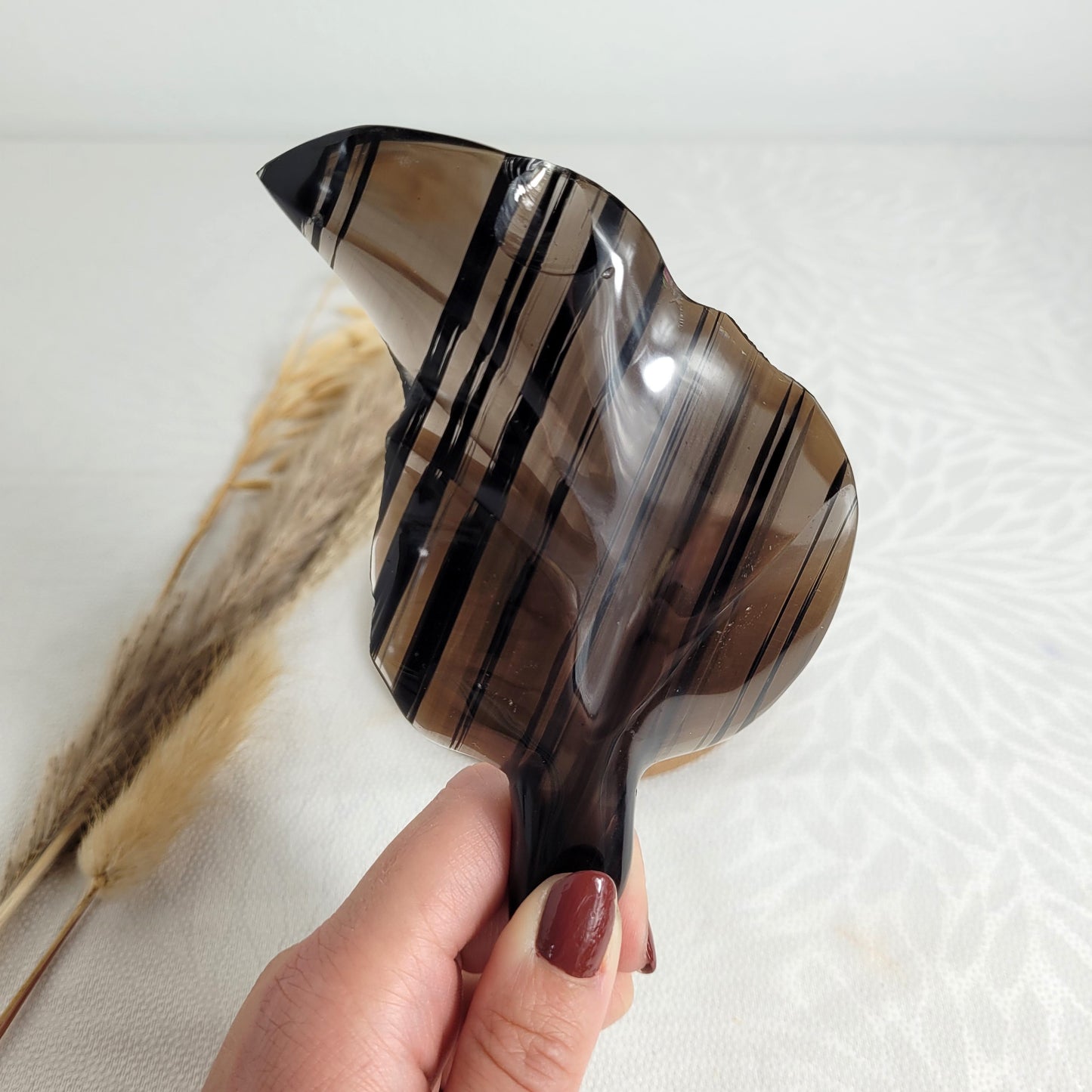 Lamellen Obsidian Blatt