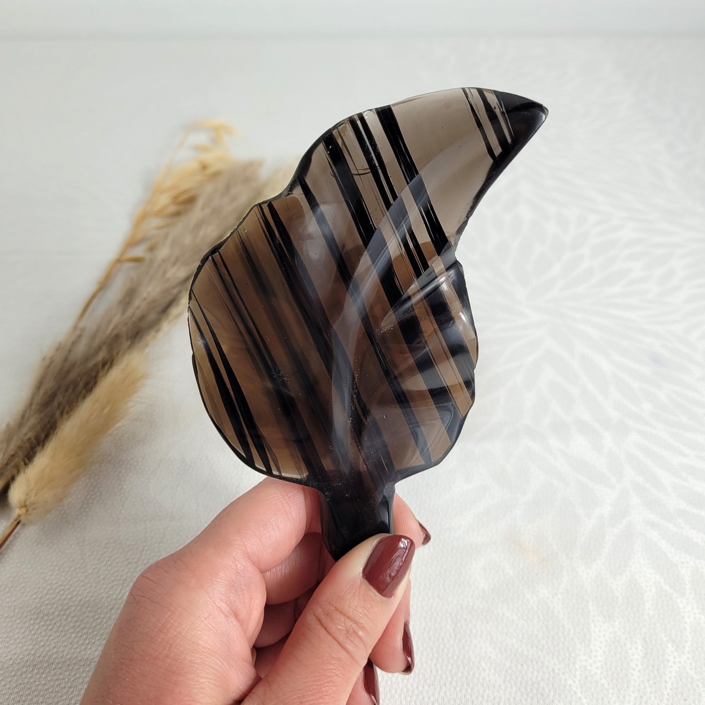Lamellen Obsidian Blatt