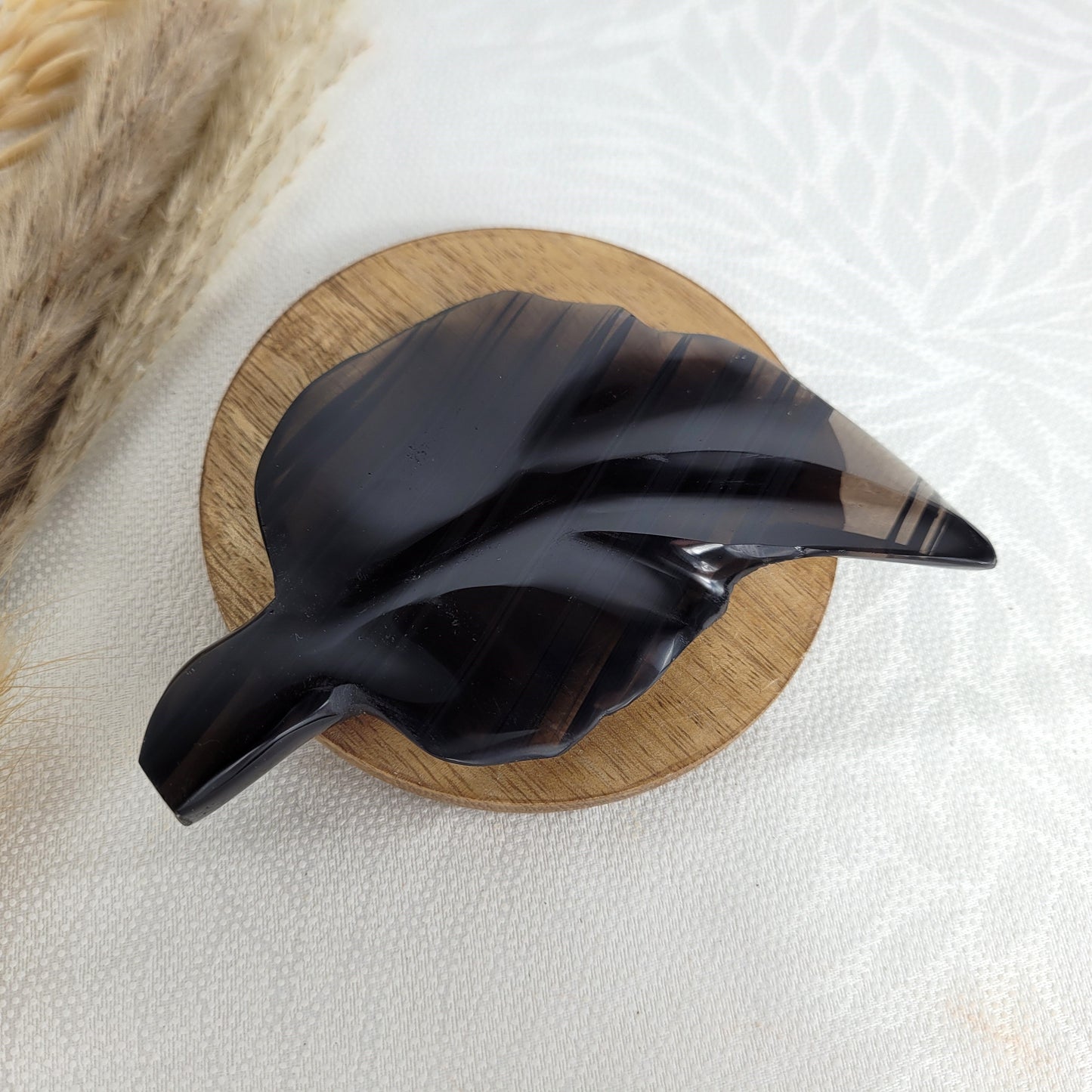 Lamellen Obsidian Blatt