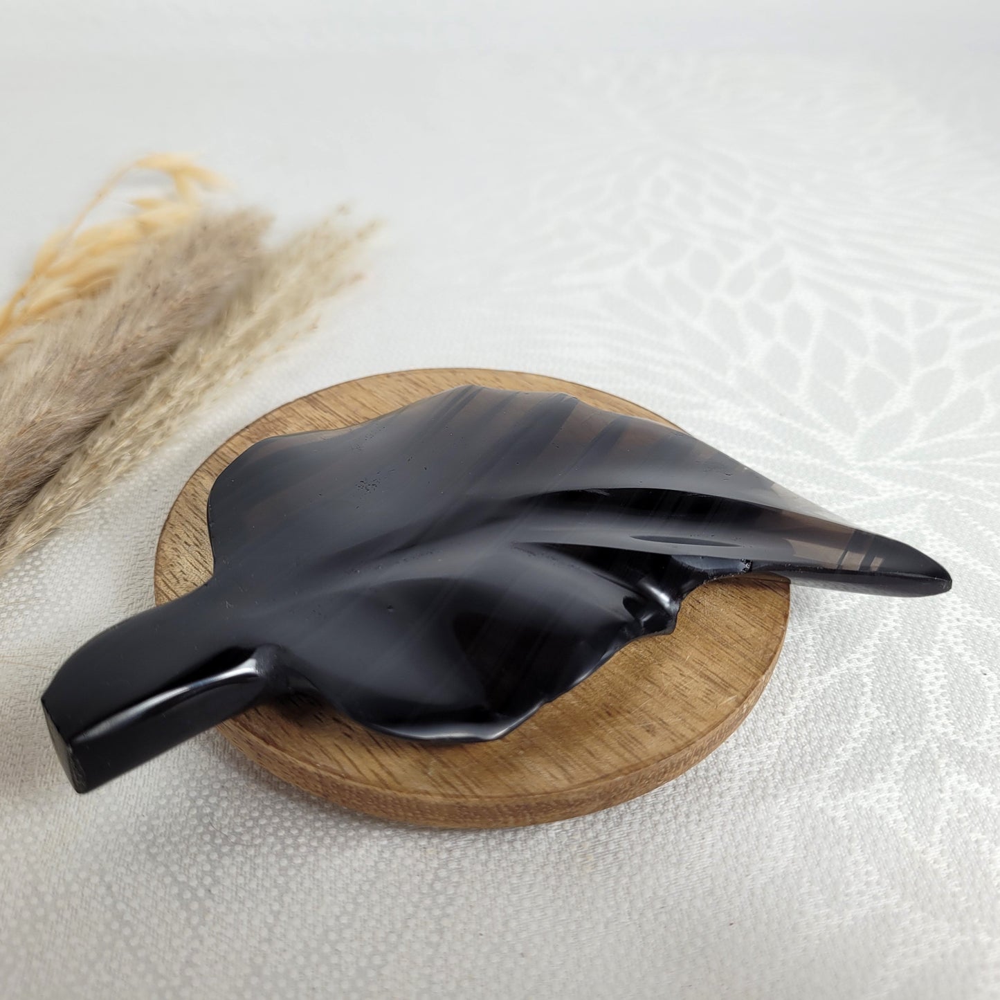 Lamellen Obsidian Blatt