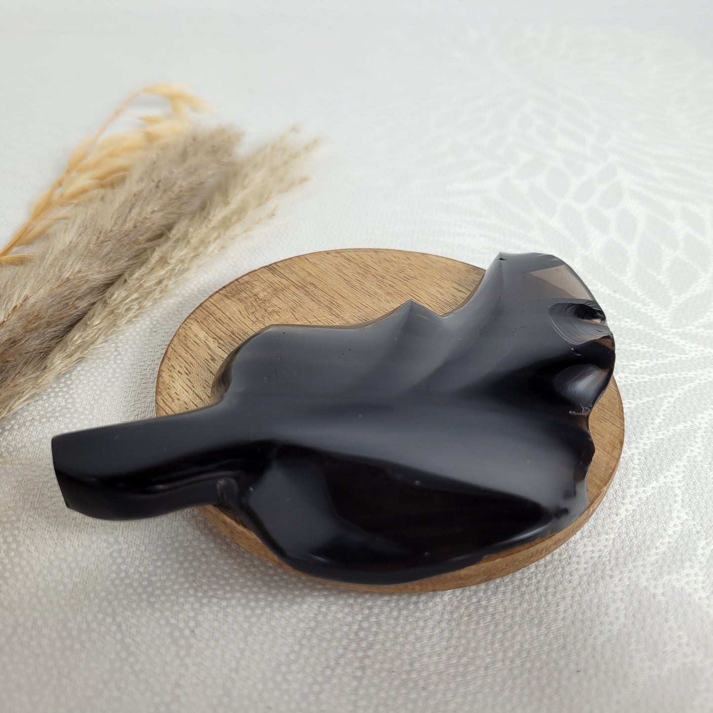 Lamellen Obsidian Blatt
