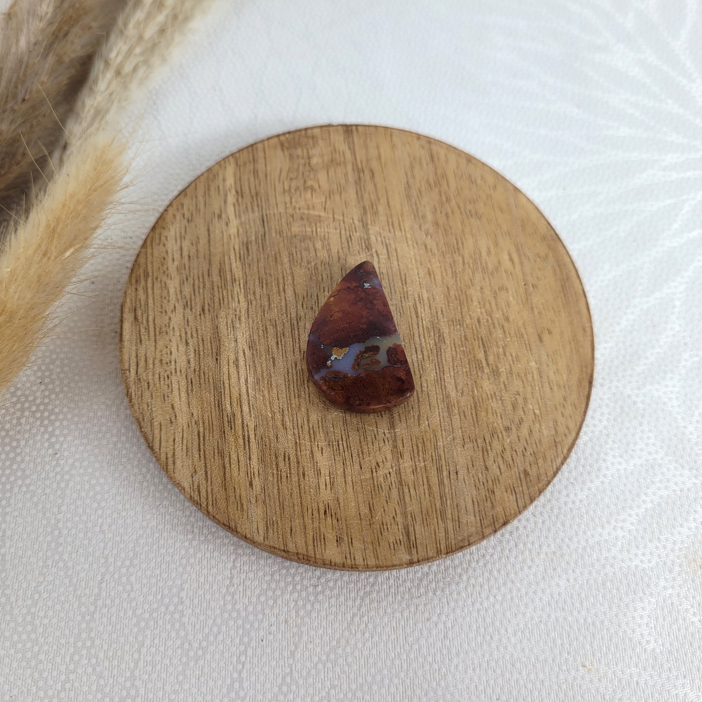 Polychrom Jaspis seitlich gebohrt als Kettenanhänger