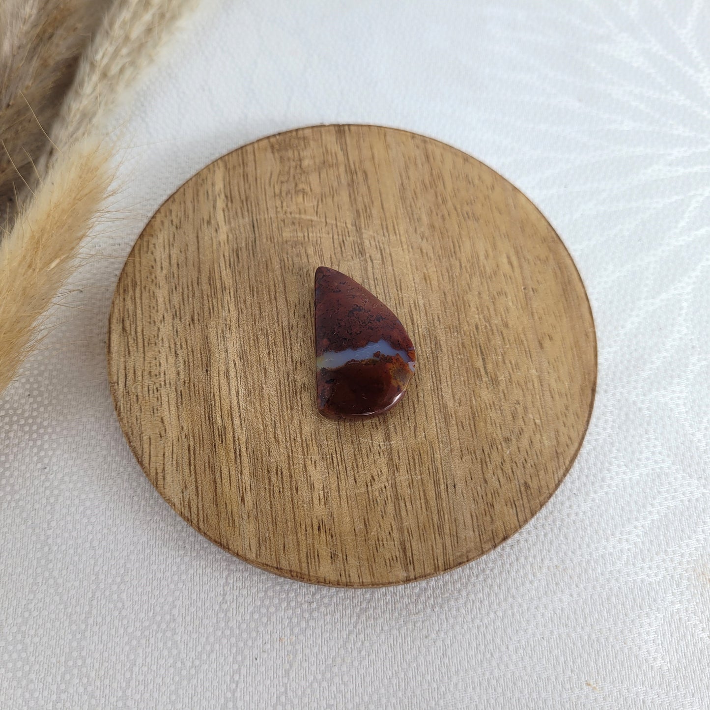 Polychrom Jaspis seitlich gebohrt als Kettenanhänger