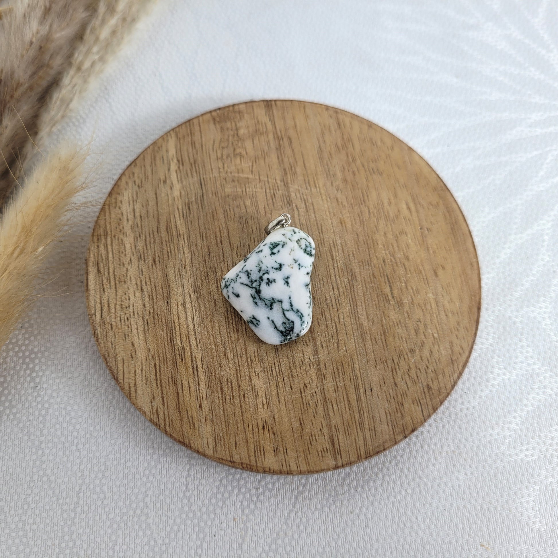 Baumachat Kettenanhänger Silber Schmuck