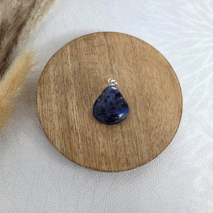 Sodalith Kettenanhänger mit Silber 925 Öse