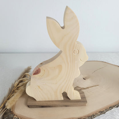 Zirbenholz Osterhase Osterdekoration