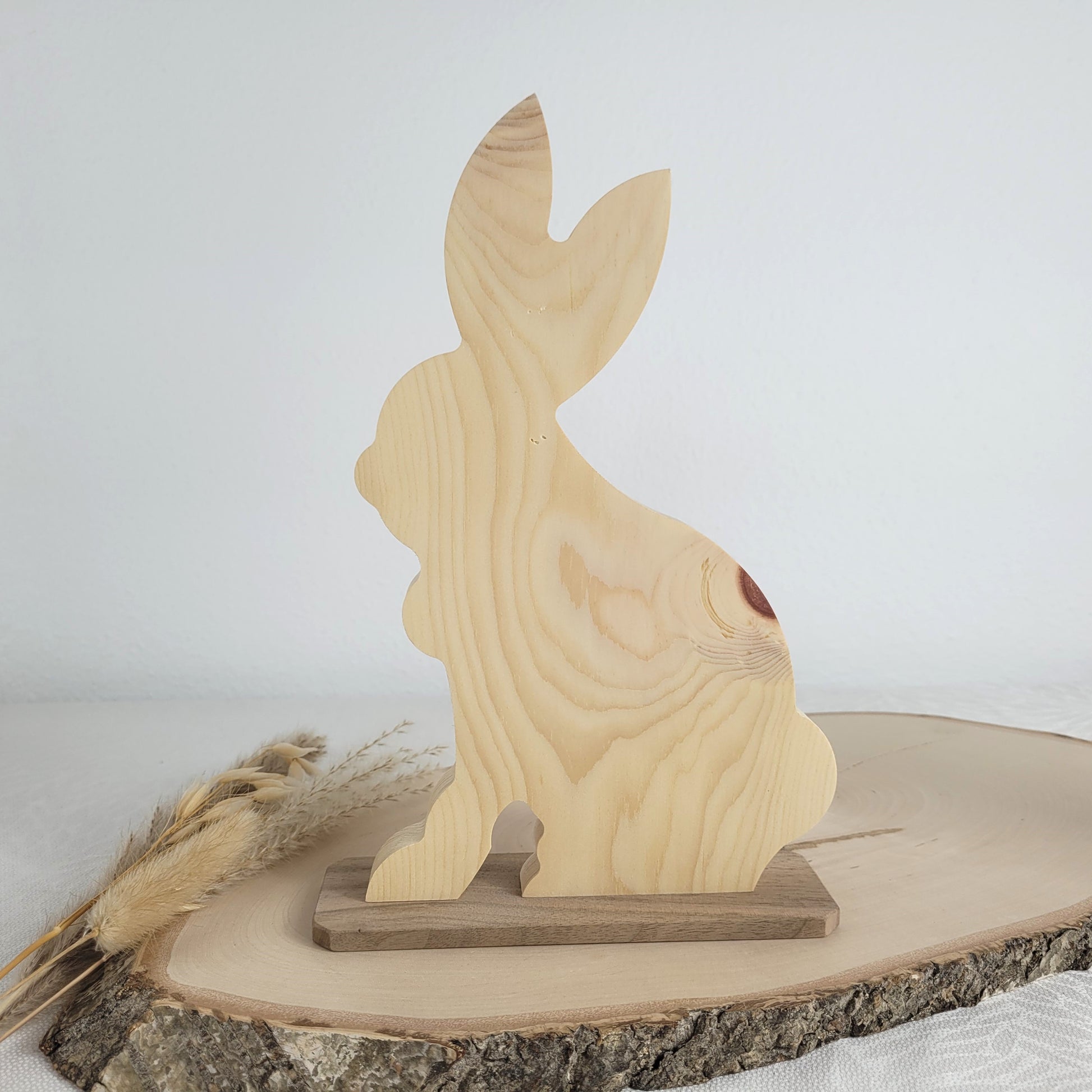 Zirbenholz Osterhase Osterdekoration