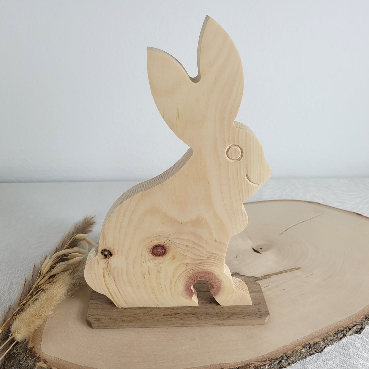 Zirbenholz Osterhase Osterdekoration