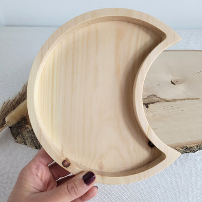 Duftende Zirbenholz Schale Halbmond 18x11cm. Holzdekoration mit Liebe gefertigt aus heimischen Hölzern