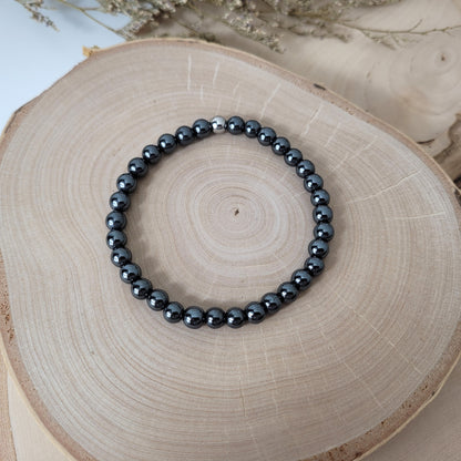 Hämatit Armband Kugeln 6 mm