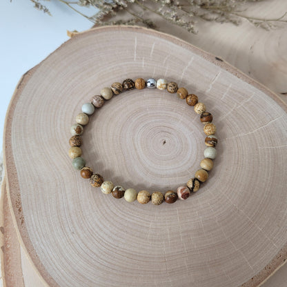 Landschaftsjaspis Armband Kugeln 6mm