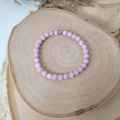Kunzit Armband Kugeln 6 mm